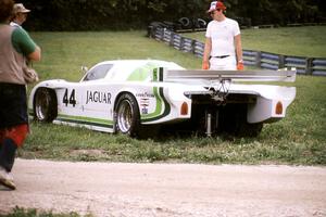 Bob Tullius / Chip Robinson - Jaguar XJR-5 comes to a stop before the carousel.