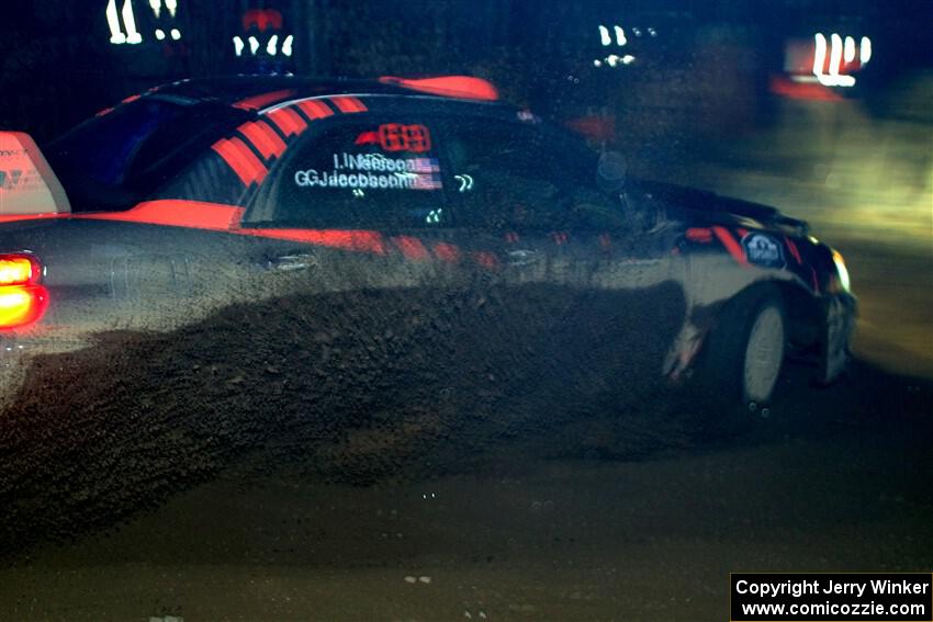 Gabe Jacobsohn / Ian Nelson Subaru WRX STi finishes SS6, Quinnan-Sage Creek II.