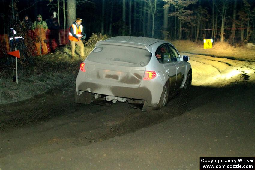 Tim Wickberg / Bryce Proseus Subaru WRX STi finishes SS6, Quinnan-Sage Creek II.