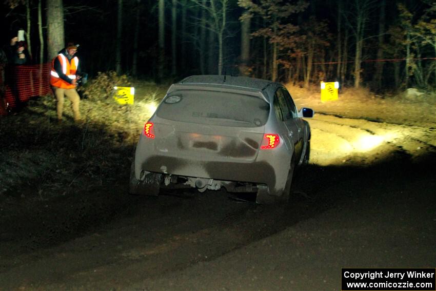 Tim Wickberg / Bryce Proseus Subaru WRX STi finishes SS6, Quinnan-Sage Creek II.