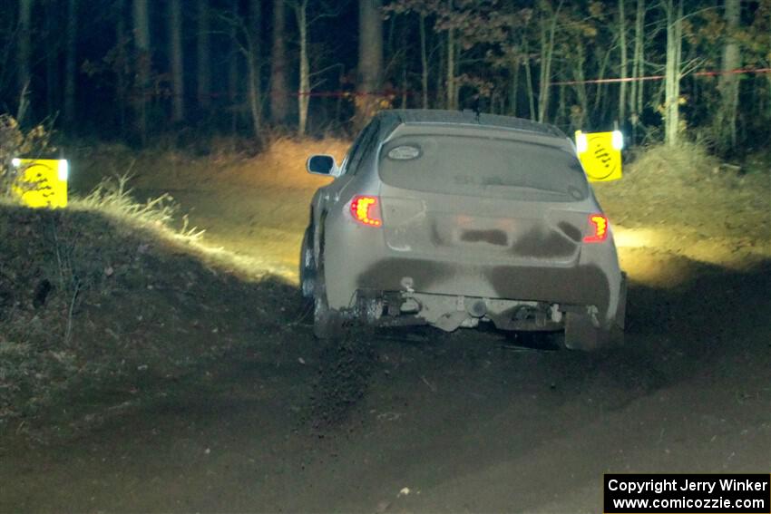 Tim Wickberg / Bryce Proseus Subaru WRX STi finishes SS6, Quinnan-Sage Creek II.