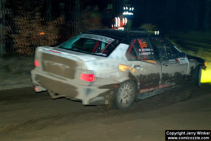 Mike Cessna / Jamie Lambert BMW M3 finishes SS6, Quinnan-Sage Creek II.