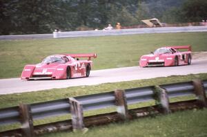 Al Leon / Randy Lanier - March 85G/Porsche is chased by the Art Leon / Skeeter McKitterick - March 84G/Chevrolet