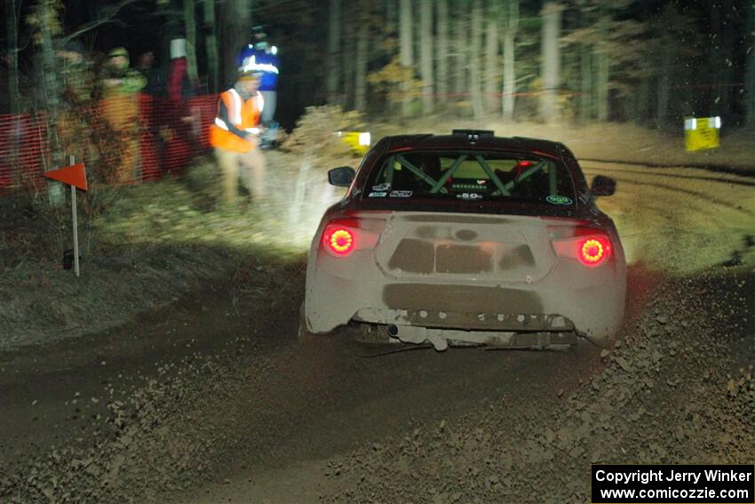 Chris Nonack / Sara Nonack Subaru BRZ finishes SS6, Quinnan-Sage Creek II.