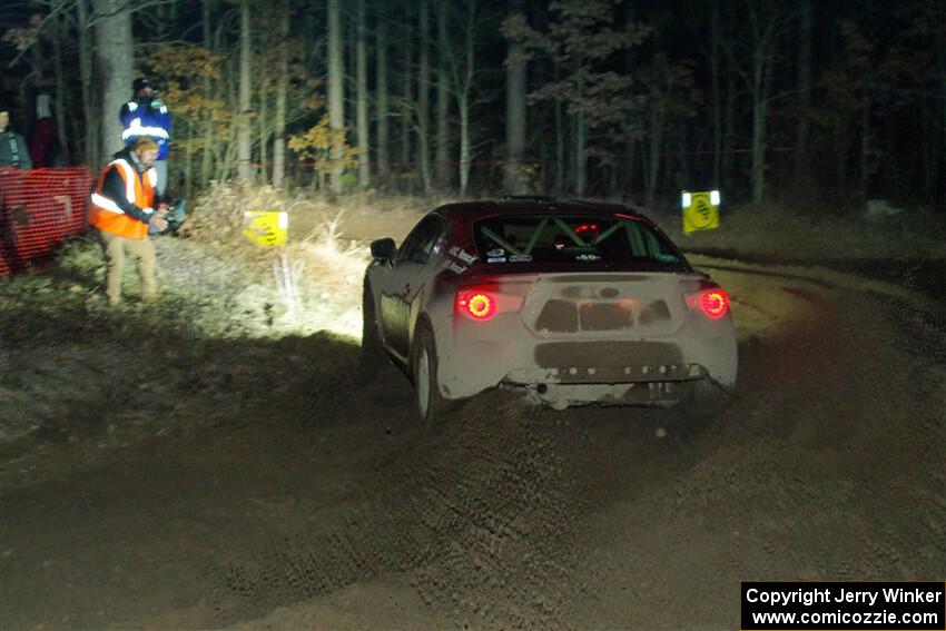 Chris Nonack / Sara Nonack Subaru BRZ finishes SS6, Quinnan-Sage Creek II.