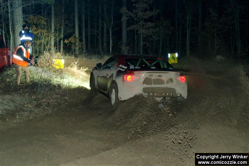 Chris Nonack / Sara Nonack Subaru BRZ finishes SS6, Quinnan-Sage Creek II.
