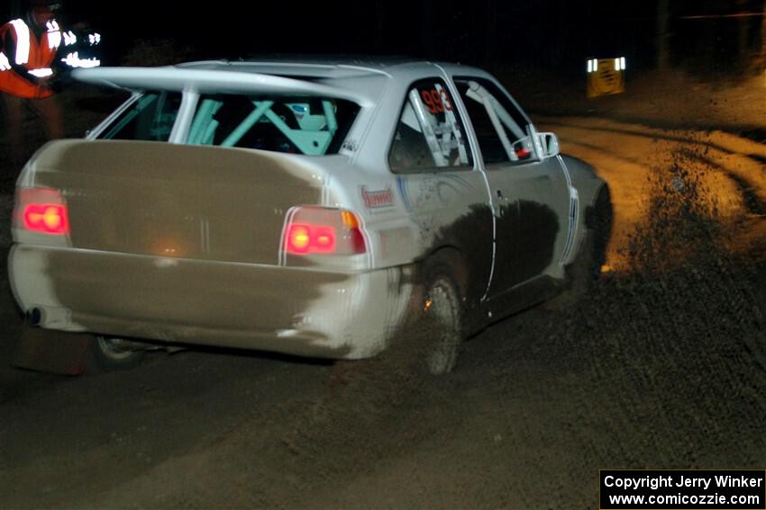 Mike Tirpack / Nick Luther Ford Escort Cosworth RS finishes SS6, Quinnan-Sage Creek II.