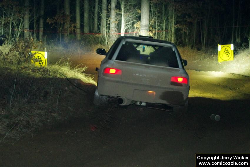 Camden Sheridan / Jeremy Frey Subaru Impreza Outback Sport  finishes SS6, Quinnan-Sage Creek II.