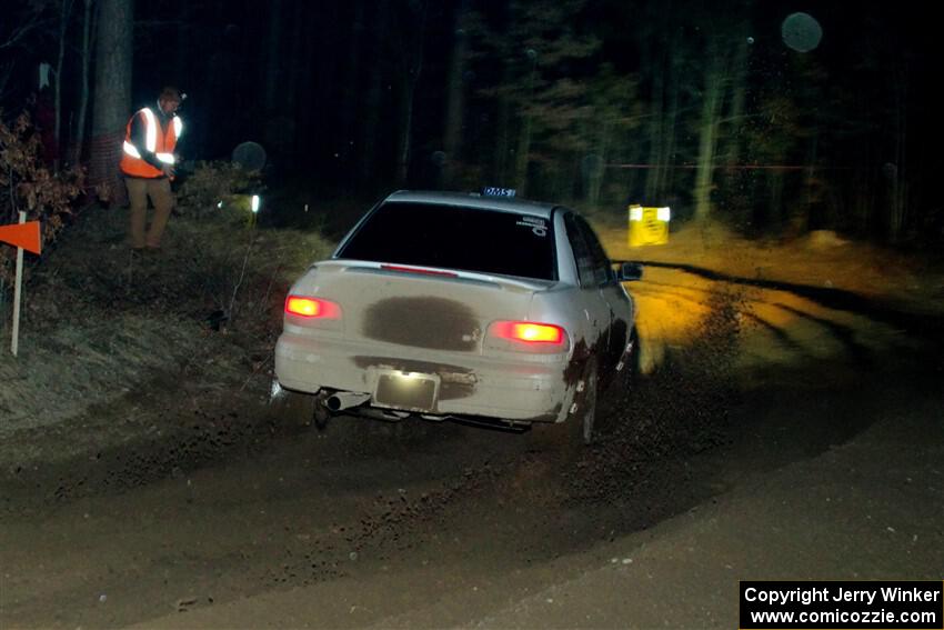 Jack Nelson / Isaac Zink Subaru Impreza finishes SS6, Quinnan-Sage Creek II.