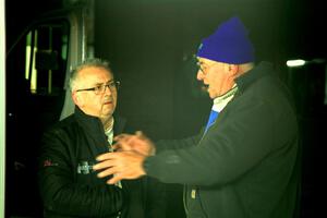 Doug Shepherd and Enda McCormack converse at Atlanta service after day one.