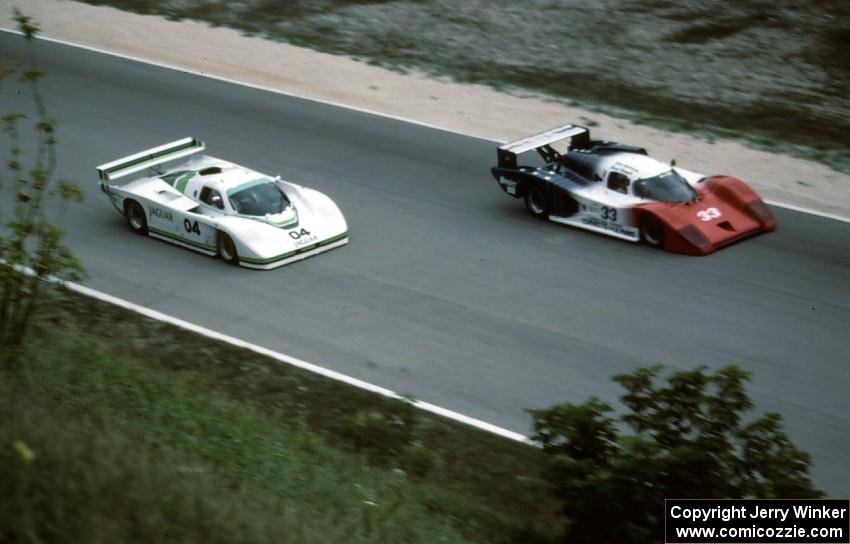 Brian Redman / Hurley Haywood - Jaguar XJR-5 gets ready to pass the Rick Anderson / Bard Boand -	 Lola T600/Chevrolet