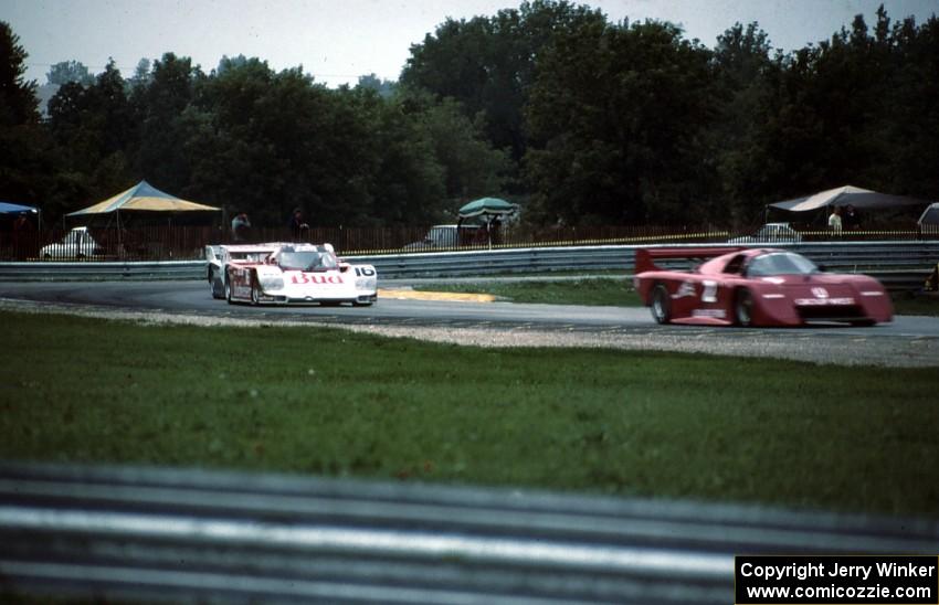 Art Leon / Skeeter McKitterick - March 84G/Chevrolet, and Porsche 962s of Drake Olson / Bobby Rahal and Al Holbert / Derek Bell