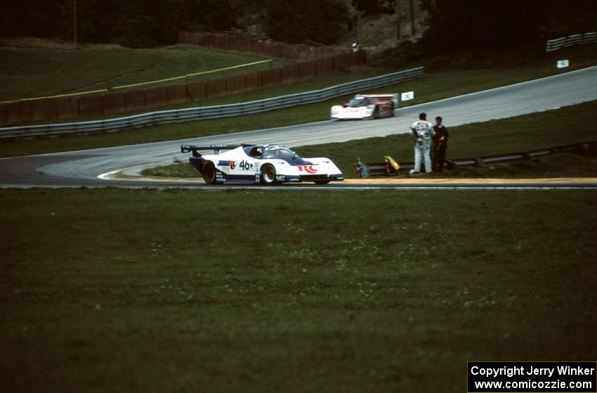 Bill Adam / John Paul, Jr. Hawk-March 85G/Buick and Drake Olson / Bobby Rahal Porsche 962 through 8.