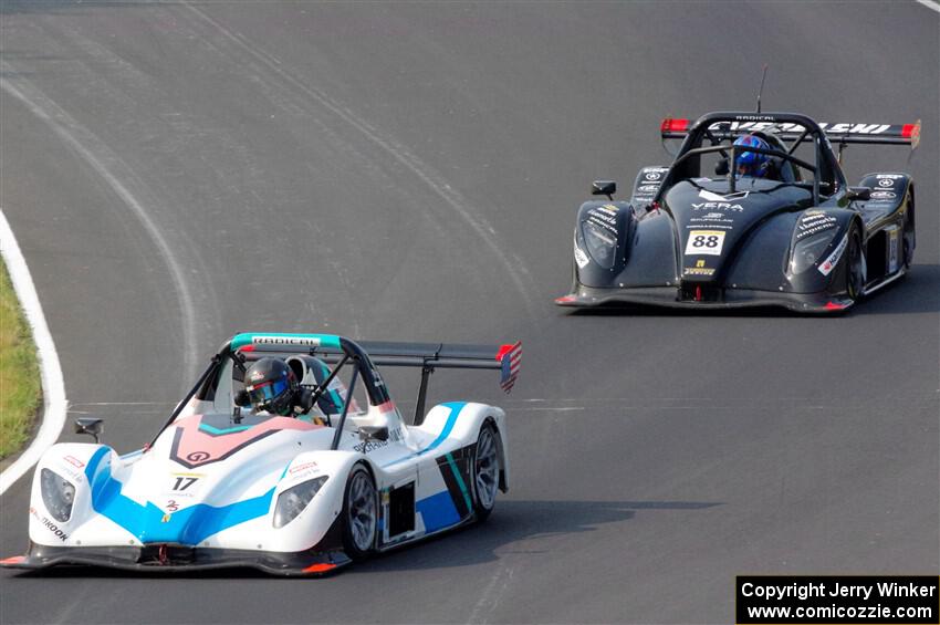 Aurora Straus' Radical SR3 RSX 1500 and Danny Dyszelski's Radical SR3 XXR 1500