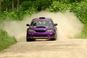 Silas Himes / Charlotte Himes Subaru WRX STi on SS3, Woodtick Hollow.