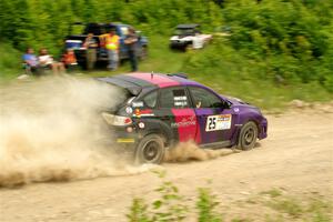 Silas Himes / Charlotte Himes Subaru WRX STi on SS3, Woodtick Hollow.