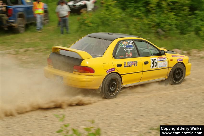 Katie Gingras / Camille Carlson Subaru Impreza on SS3, Woodtick Hollow.