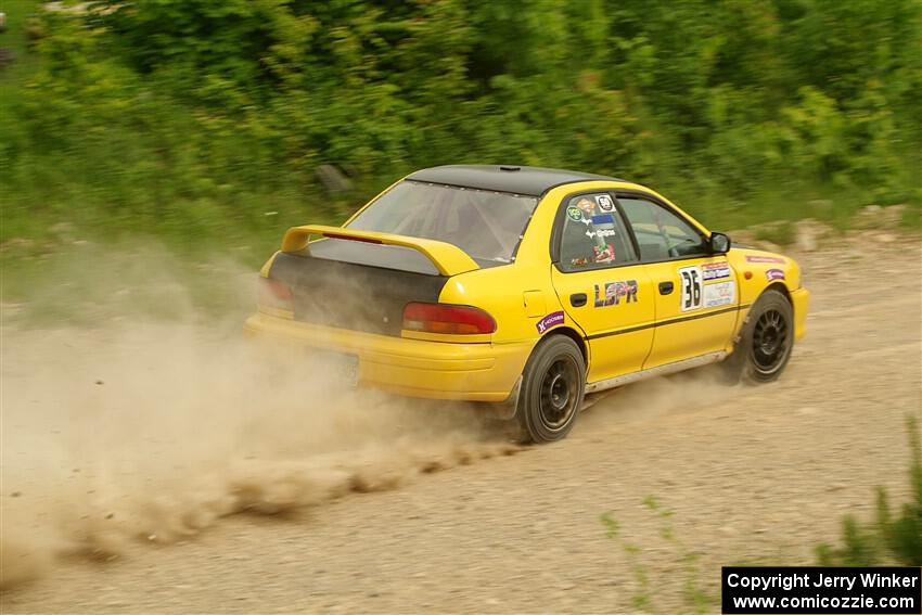 Katie Gingras / Camille Carlson Subaru Impreza on SS3, Woodtick Hollow.