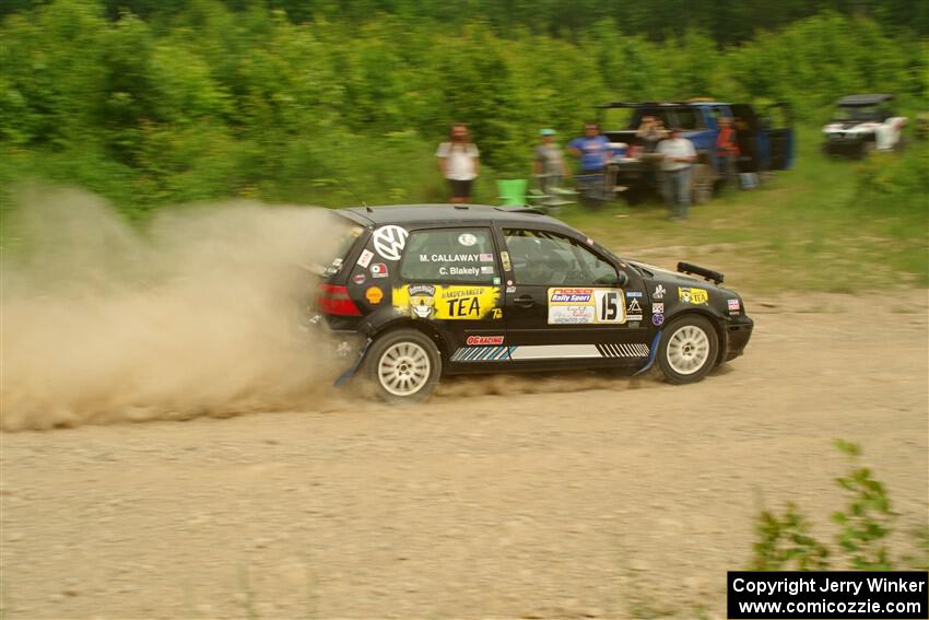 Chase Blakely / Mike Callaway VW GTI on SS3, Woodtick Hollow.