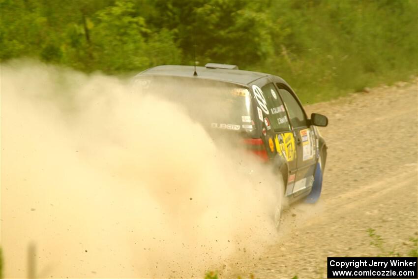 Chase Blakely / Mike Callaway VW GTI on SS3, Woodtick Hollow.