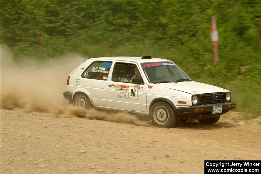 Josh Nykanen / Connor Himes VW GTI on SS3, Woodtick Hollow.