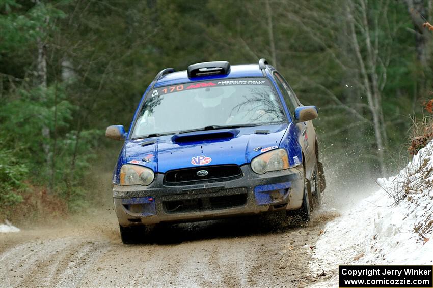Nick Balzer / Jon Schrage Subaru WRX Wagon on SS7, Hunters-McCormick Lake I.