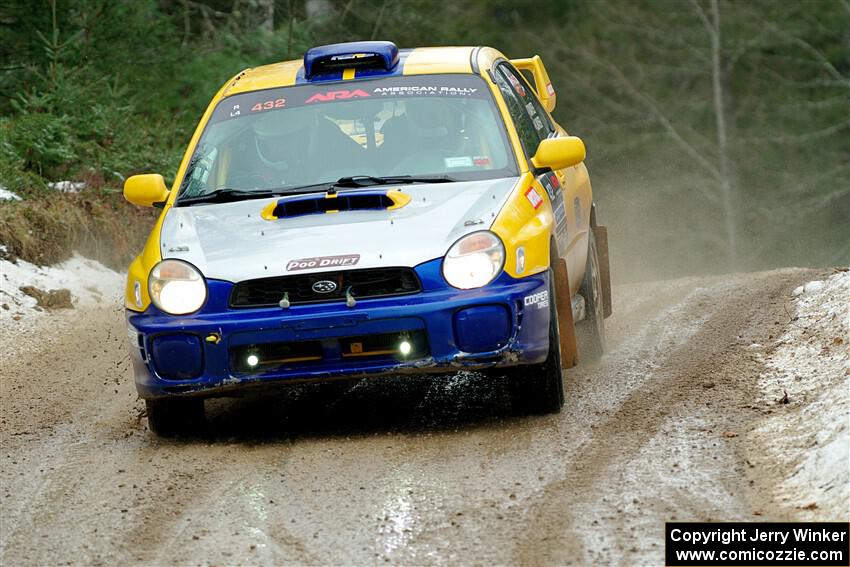 Tom Mayer / Karl Mayer Subaru WRX on SS7, Hunters-McCormick Lake I.