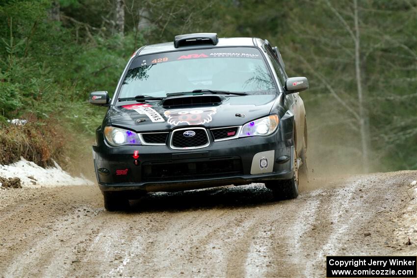 Scott Crouch / Ryan Scott Subaru WRX on SS7, Hunters-McCormick Lake I.