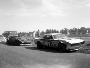 Joe Chamberlain's Chevy Camaro and Ron Weaver's Chevy Corvette