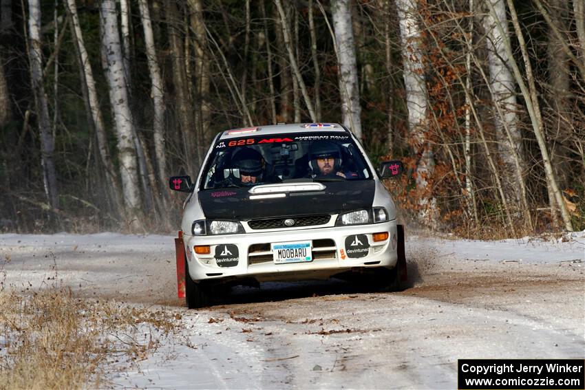 Aidan Hicks / John Hicks Subaru Impreza Wagon on SS1, Nemadji Trail East.