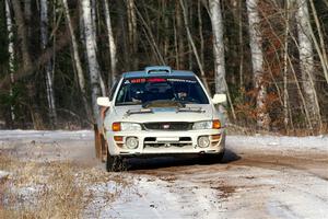 Tyler Matalas / John Farrow Subaru Impreza LX on SS1, Nemadji Trail East.