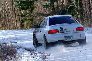 Jack Nelson / Isaac Zink Subaru Impreza on SS1, Nemadji Trail East.