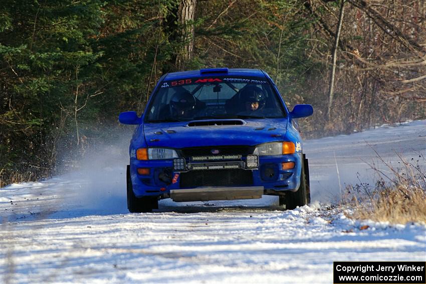 Connor Himes / Elliot Prusi Subaru Impreza on SS2, Nemadji Trail West.