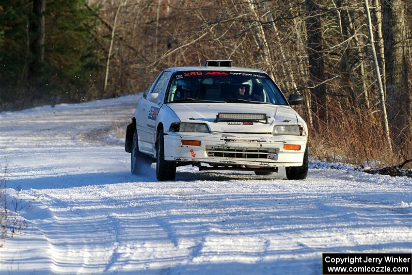 Peyton Goldenstein / Brent Lucio Honda CRX Si on SS2, Nemadji Trail West.