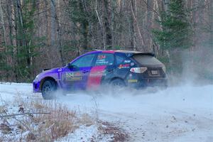 Silas Himes / Aleut Hatfield Subaru WRX STi on SS3, Eastbound Again.