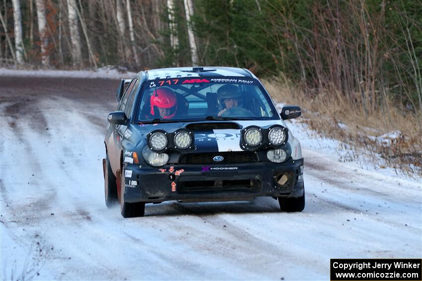 Peter Farrow / Jackson Sedivy Subaru WRX on SS3, Eastbound Again.