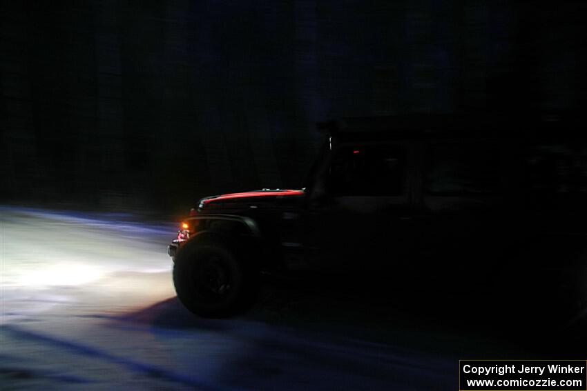 A Jeep Wrangler sweeps SS4, Westbound Again.