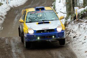Tom Mayer / Karl Mayer Subaru WRX on SS11, Old State-Huff II.