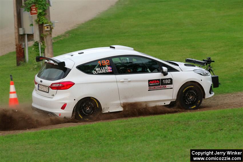 Javier Olivares / K.J. Miller Ford Fiesta Rally3 on SS1, Soo Pass.