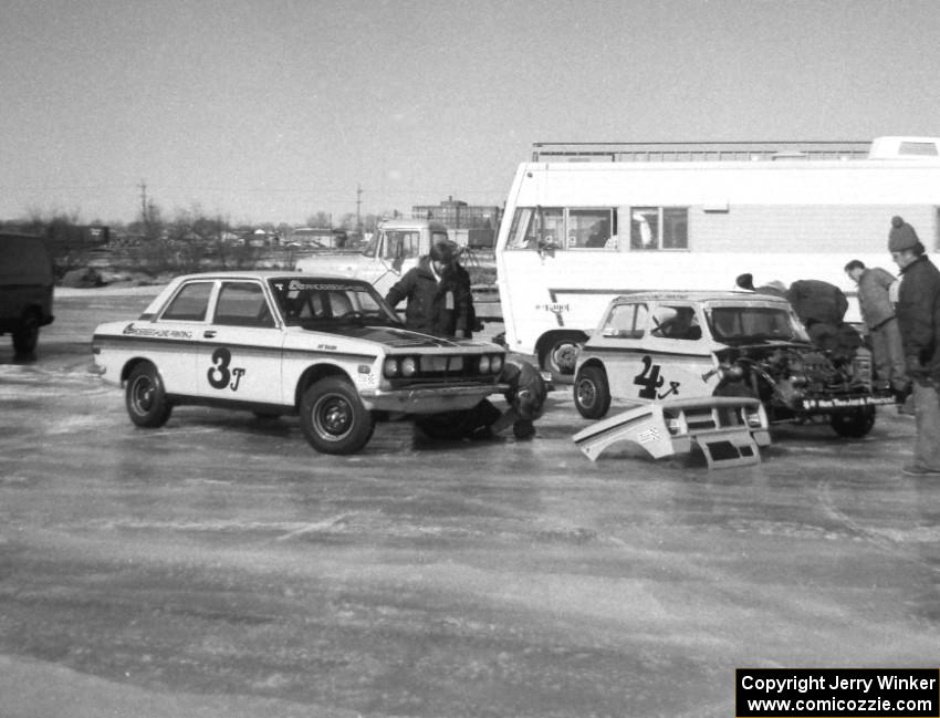 The Anderberg-Lund team of Hank Godfredson (Datsun 510) and Denny Popp (Austin Mini Cooper)