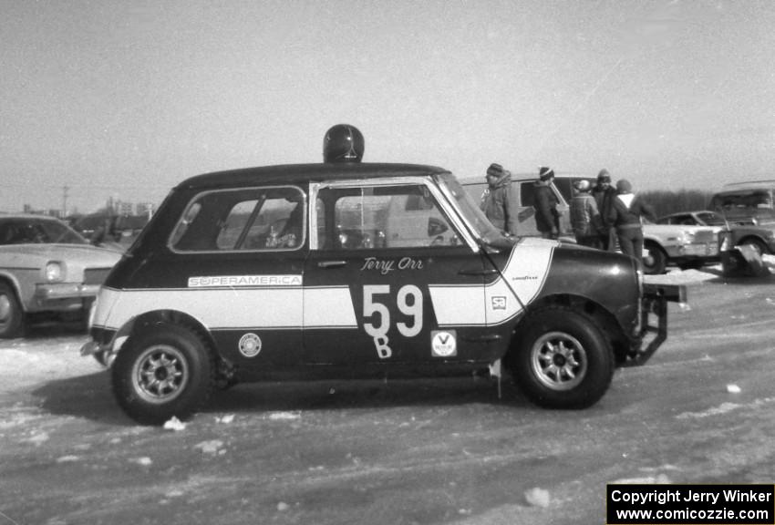 Terry Orr completed his first year of iceracing in this Mini Cooper.