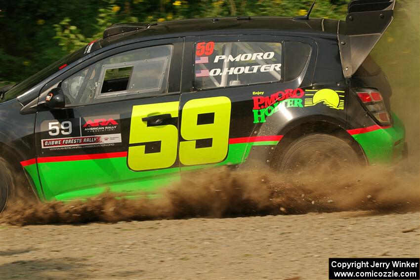 Pat Moro / Ole Holter Chevy Sonic LS on SS2, Thorpe Tower I.