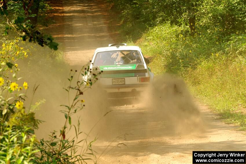 Seamus Burke / Gary McElhinney Ford Escort Mk II on SS2, Thorpe Tower I.