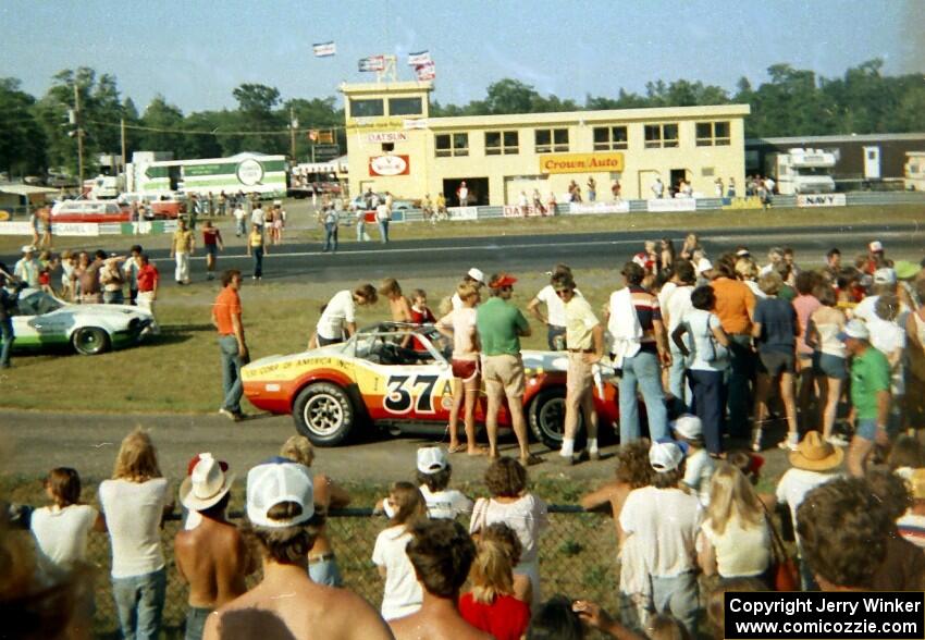 Doug Rippie's Chevy Corvette finished second in Category I. Bob Tullius' Jaguar XJS (on the left) won the class.