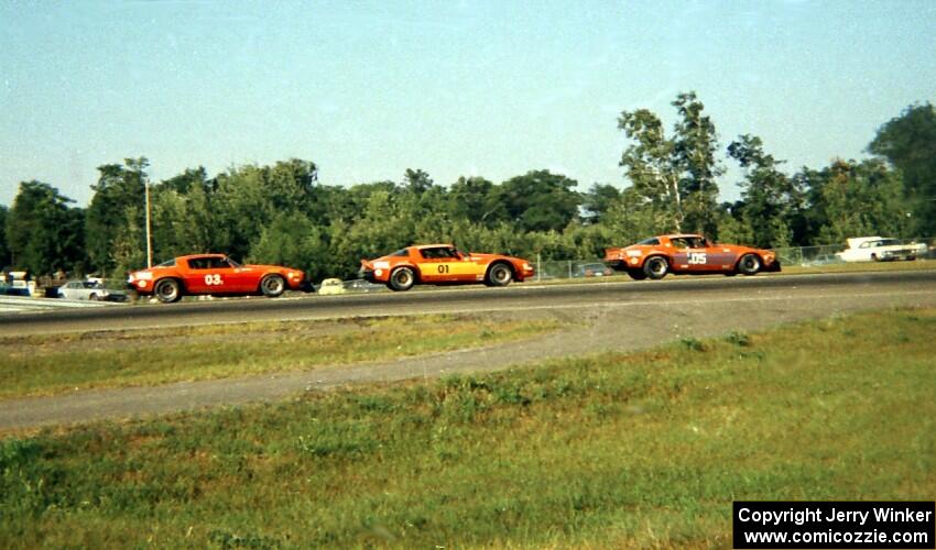 Three Gordy Oftedahl Camaros competed in the race.