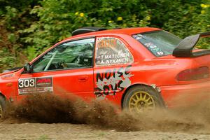 Travis Mattonen / Anikka Nykanen Subaru Impreza on SS2, Thorpe Tower I.