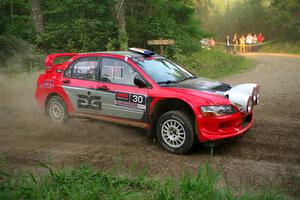 George Plsek / Danny Persein Mitsubishi Lancer WRC on SS6, Thorpe Tower II.