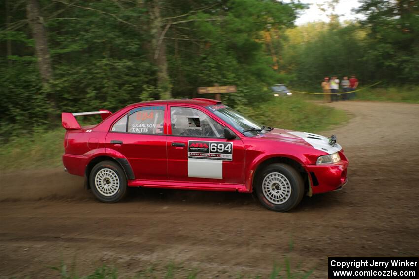 Tyler Witte / Cindi Carlson Mitsubishi Lancer Evo IV on SS6, Thorpe Tower II.