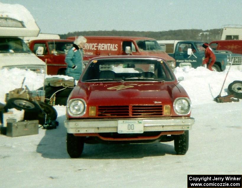 Front license plate on Dick Hooker's Chevy Vega