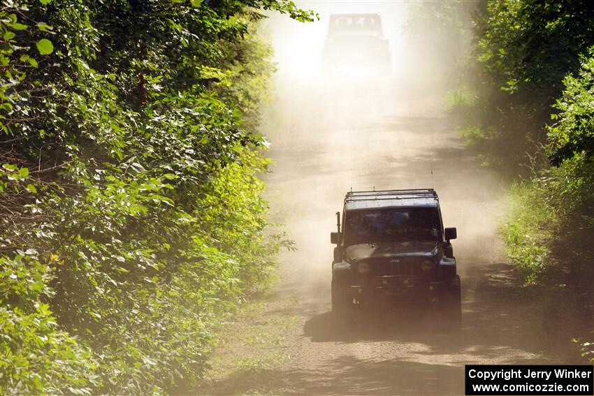 A Jeep Wrangler sweeps SS13, Anchor-Mattson I.